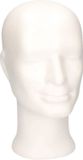 Merkloos Moebius Creativ Piepschuim hoofd/kop - wit - 33 cm - man/jongen - Hobby/DIY materiaal - Pashoofd/paspop hoofd