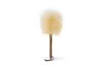 Perfetto Eco Wooly donsdeken van wol, greep: 100% beukenhout, wit, 7 x 7 x 34 cm