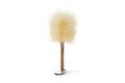 Perfetto Eco Wooly donsdeken van wol, greep: 100% beukenhout, wit, 7 x 7 x 34 cm