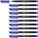 STABILO OHPen universal Permanent marker, S-Punt 0.4 mm, 10 Stuks, Blauw