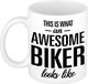 Mok cadeau motard / beker verjaardag 300 ml