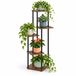 Merkloos Relaxdays Plantenrek binnen - 5 planken - industrieel