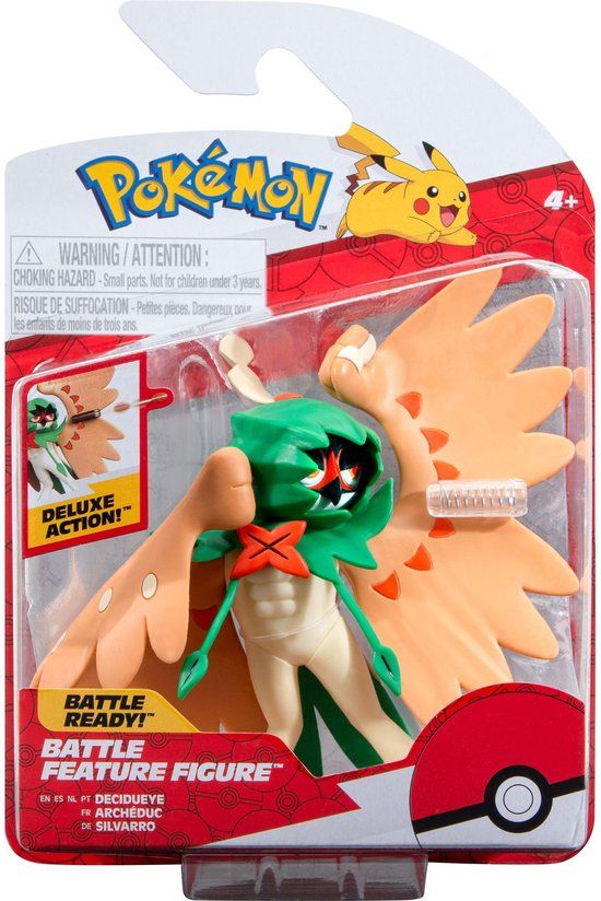 Jazwares Pokémon Battle Feature Speelfiguur - Decidueye 11 cm