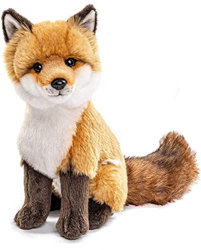 Uni-Toys - Klassieke rode vos, 27 cm (hoogte), pluche vos, bosdier, knuffeldier