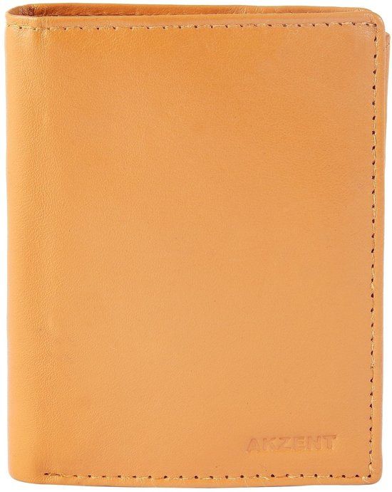 AKZENT Herenportemonnee van echt leer Akim Akzent herenportemonnee van echt leer. 9 x 12 cm.