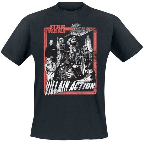 Star Wars Villain Action Heren T-shirt - Zwart - XL