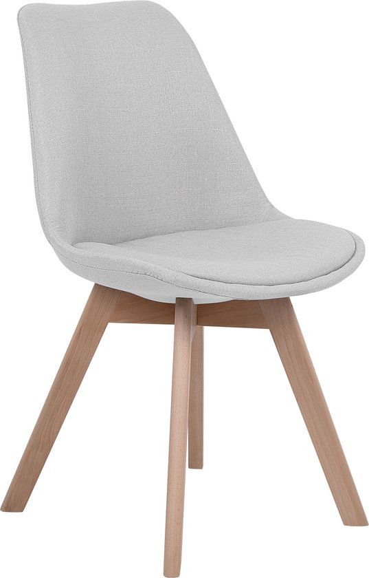 Beliani DAKOTA Eetkamerstoel - Lichtgrijs - Set van 2 - Design