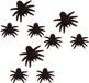 Amscan Europe Gmbh Halloween nep spinnen - 9x stuks - 8 x 10 cm - zwart - harige nep spinnen