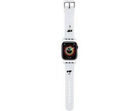 Karl Lagerfeld 3D rubberen Karl&Choupette hoofdband voor Apple Watch 42/44/45/49mm - wit