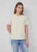 s.Oliver T-shirt Dames Lichtbeige Katoen Ronde Hals Korte Mouw Maat 42