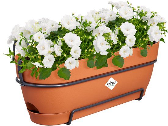 Elho Vibia Campana Balkonbak Allin1 50 - Plantenbak voor Balkon - Terra