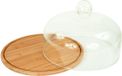 Relaxdays Taartplateau met stolp - 28 cm - bamboe