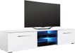 VDD meuble TV meuble TV Tenus sans éclairage LED corps blanc façade blanc laqué brillant