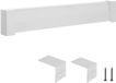 Latios Radiatorbekleding - Basic Serie Radiatorombouw Frontpaneel - 1221 x 80 x 193 mm - Vervangend Paneel Voor Elektrische Radiatoren - Robuust Staal - Wit
