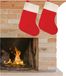 Henbrandt Kerstsok - 2x - rood - 20 x 41 cm - polyester - cadeau sokken