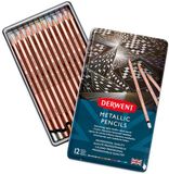 Derwent Metallic Pencil Tin of 12 Pencils