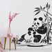 Sticker mural Panda - Bambou Pandas - 357x395 Cm - Noir