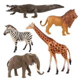 Idena 40388 - Speelfigurenset, 5 kunststof dierentuindieren, elk ca. 10 cm hoog, dierfiguren voor kinderen vanaf 3 jaar