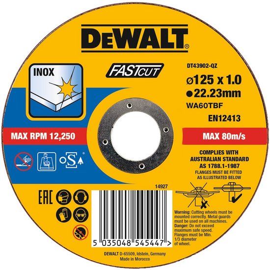 DeWalt DT43902-QZ - Haakse slijper-accessoires - 125 mm