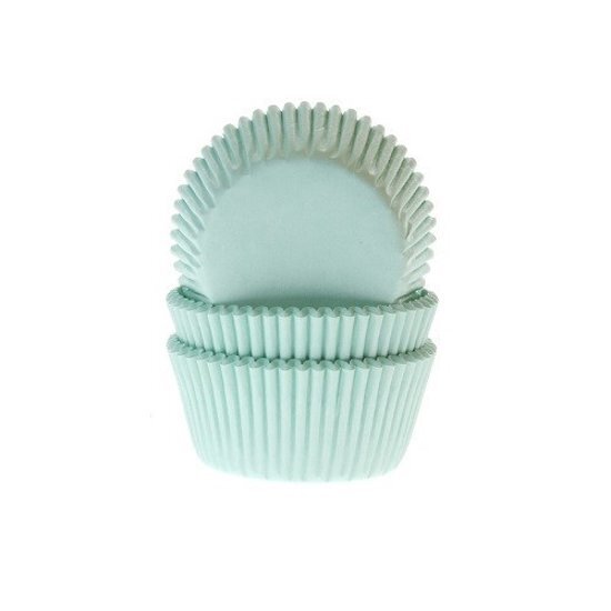 House of Marie Cupcake Cups Mint Groen 50x33mm. 50 st
