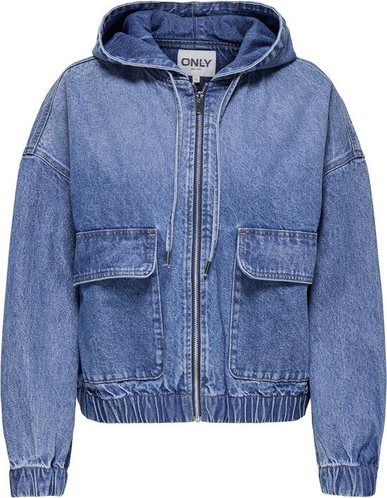 ONLY - ONLKENZIE L/S DNM JACKET AKM NOOS - Medium Blue Denim - Women's Denim Jacket - Size L