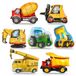 Ballons excavateur - Ballons en aluminium XXL - Set de 7 - Véhicules de construction pour décoration de fête