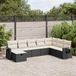 Maison Exclusive - Ensemble de meubles de jardin 8 pièces avec canapé et coussins, noir, en polyrotin