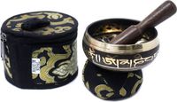WGifts Ancient Wisdom Klankschaal Set - Zwart - Handgemaakt - 6x8cm