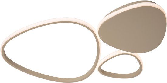 Lucide SAMLING - Plafonnière LED Dimbaar - CCT - 1x30W 2700K/4000K - Taupe