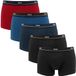 HUGO BOSS Essential trunks (5-pack) - heren boxers kort - petrol - zwart - donkerblauw - donkerrood en zwart