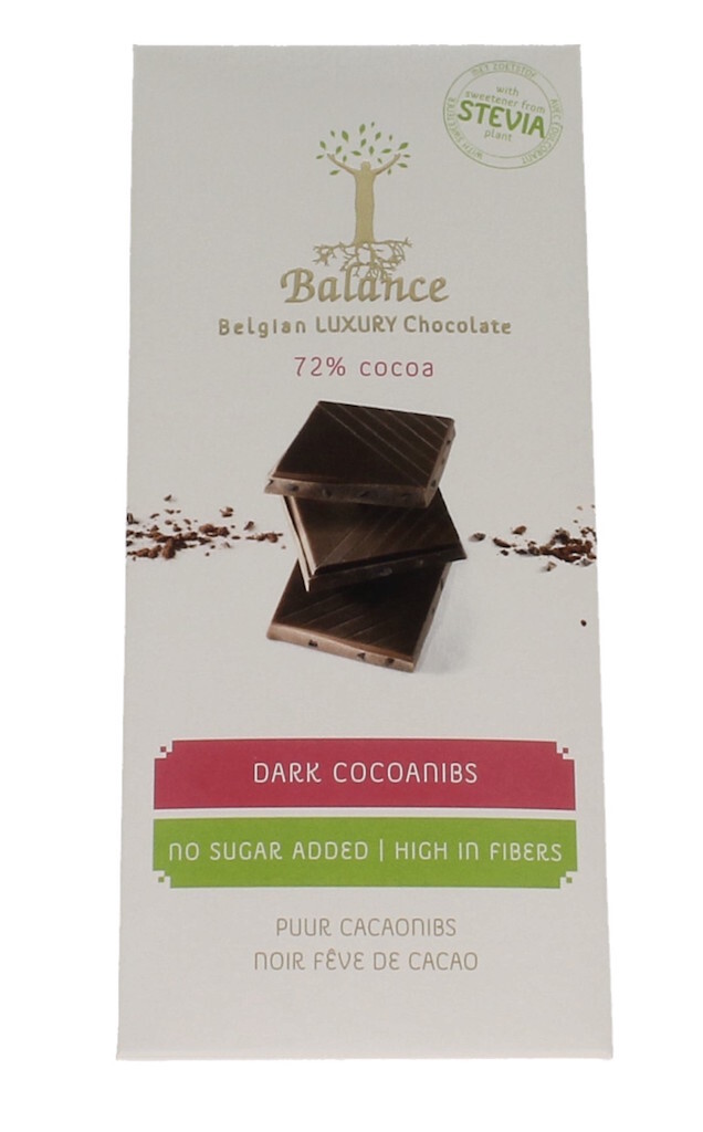balance Chocolade Tablet Stevia Puur Cacaonibs