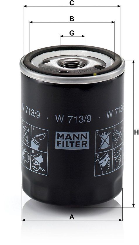 MANN-FILTER Oliefilter W 713/9