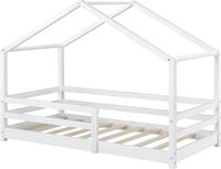In And OutdoorMatch Kinderbed Randi - Huisbed - Met valbeveiliging - 80x160 - Wit - Grenen