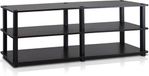 Markenlos TV-kast met 3 niveaus, zwart, 29x119x39 cm
