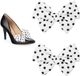 OEM Young Connections - Strik Schoenclips - Dames - Satijn - Bruiloft Accessoires - Elegant - Decoratief - Geschikt voor Alle Schoenen - Zwart Wit Gestippeld - 2 Stuks