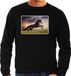 Bellatio Decorations Shoppartners Bv Dieren sweater / trui - met paarden foto print - zwart - voor heren - cadeau - kleding - paarden liefhebbers XL