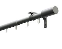Gardinia Paros 36195 Gordijnroede Set 1 spoor diameter 22 / 19 mm metaal rvs look 100-190 cm