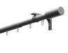 Gardinia Paros 36195 Gordijnroede Set 1 spoor diameter 22 / 19 mm metaal rvs look 100-190 cm