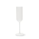 Excelsa Nordic set met 6 witte fluiten, bespoten glas, inhoud 210 ml.