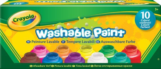 crayola 10 Potjes met afwasbare verf