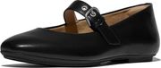 Fitflop Delicato Zwarte Leren Ballerina's