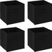 5Five Opbergmand/kastmandje - 6x - Zwart - 31 x 31 x 31 cm - 29 liter