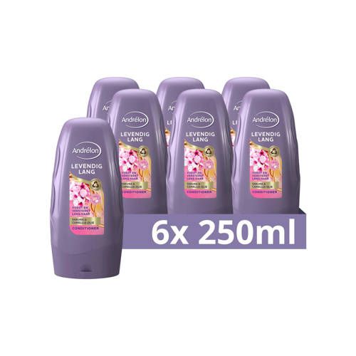 Andrélon Levendig Lang conditioner - 6 x 250 ml - voordeelverpakking