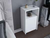 Table de chevet suspendue CALIN 1 porte blanc