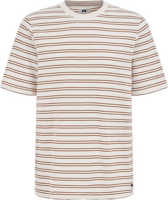 WE Fashion Heren regular fit T-shirt met strepen