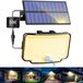 Lampe solaire murale avec détecteur de mouvement, 318 LED, lumière blanc chaud, protection IP65