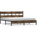 Maison Exclusive - Cadre de lit en métal sans matelas Chêne fumé 183x213 cm