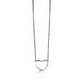 Zinzi zilveren ketting 43cm met hart plaatje 10mm om te graveren ZIC2346
