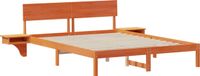 vidaXL Bedframe Wasbruin 150 x 200 cm Massief grenenhout