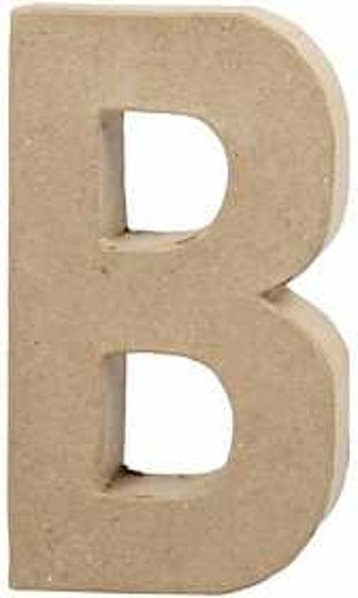 Letter B - 20.5 cm - Brown - Unisex